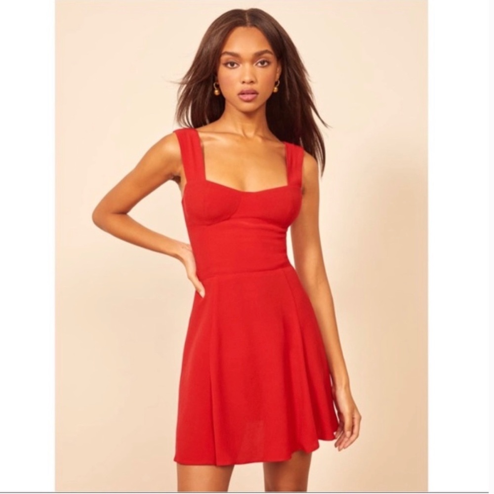 Reformation Holden Dress Red Size 10